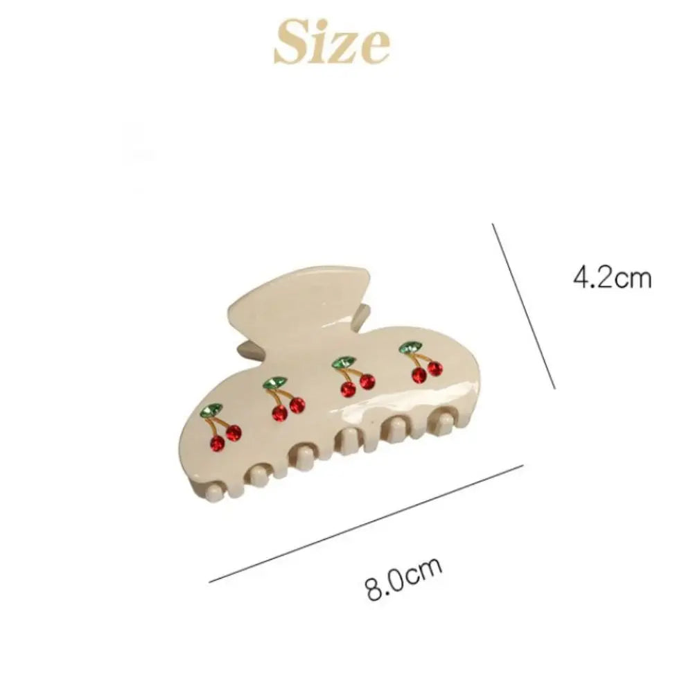 Cherry Glitter Hair Claw Clip