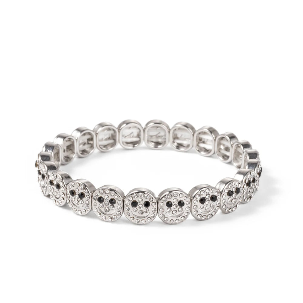 Smiley Charm Bracelet, Gold Plated