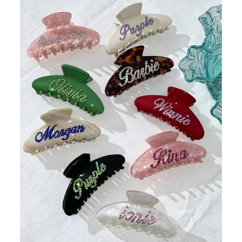 Custom Rhinestone Hair Claw Clip