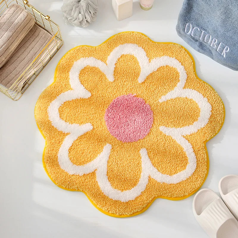 Aesthetic Flower Shaped Rug