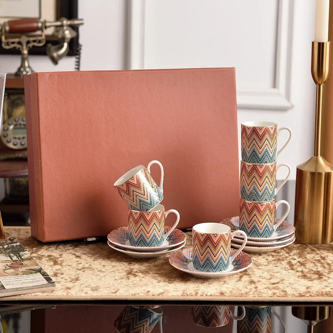 Luxury Turkish Tea & Coffee Cup and Saucer Set – Bone China