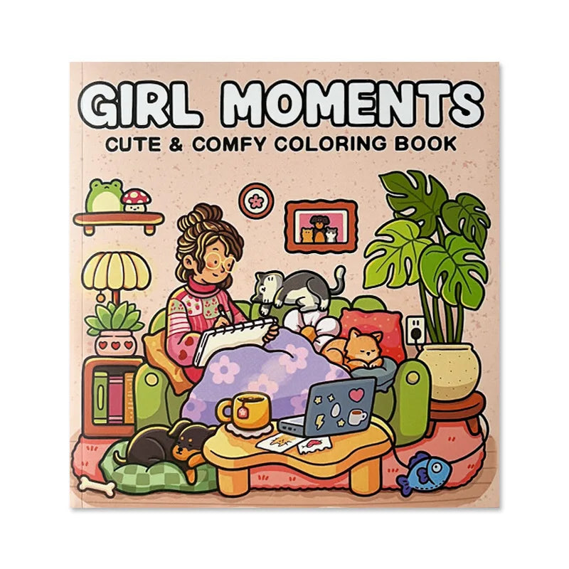Girl Moments: Viral Colouring Book