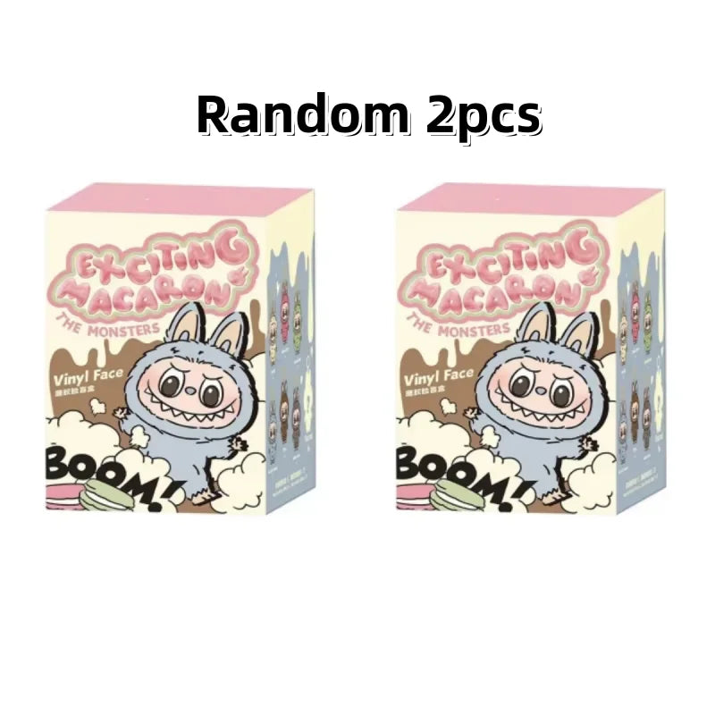 Hot Labubu The Monsters Blind Box Toys Cardiac Macarone Mysterious Surprise Box Guess Bag Figure Model Bag Keychain Gifts