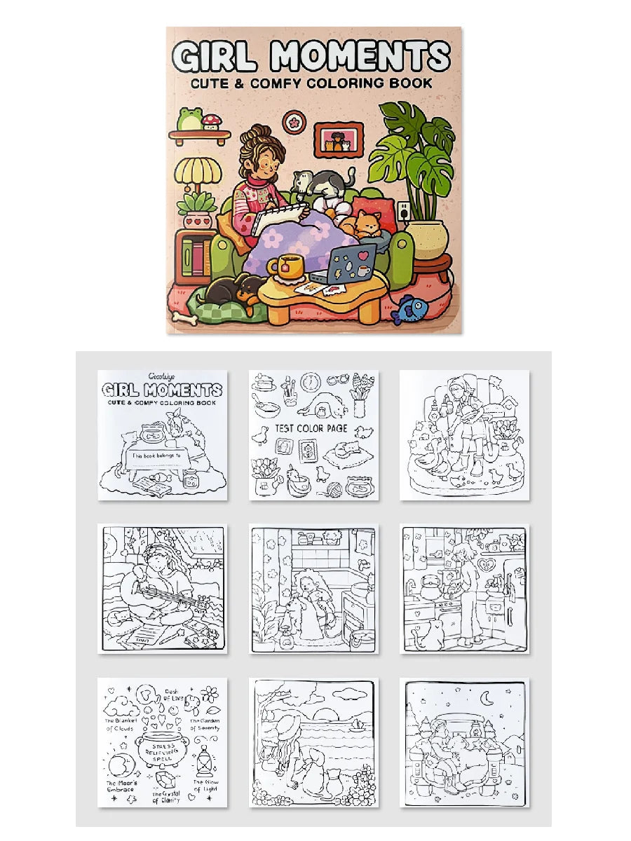 Girl Moments: Viral Colouring Book