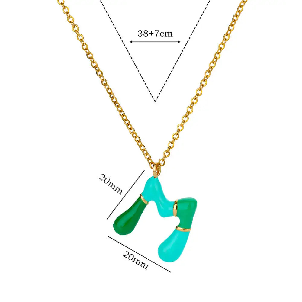 Colorful Initial Necklace