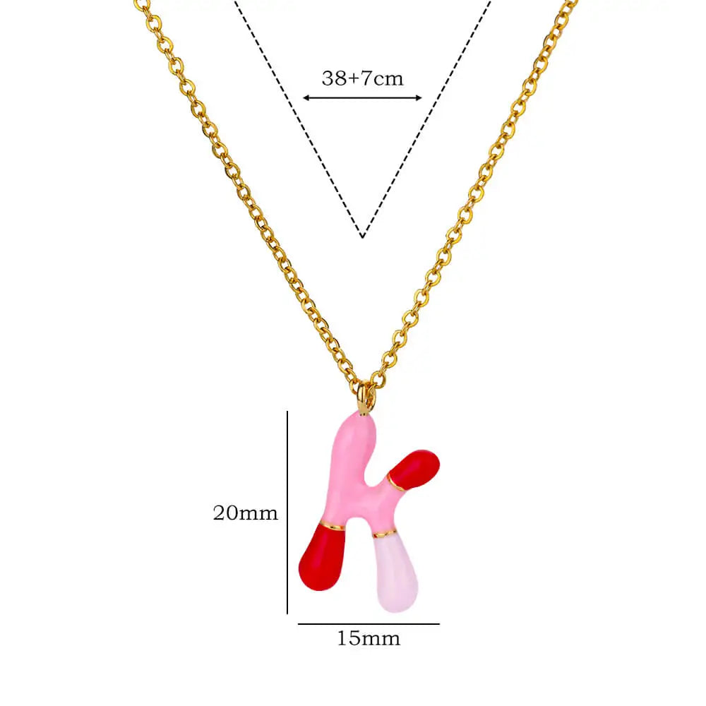 Colorful Initial Necklace