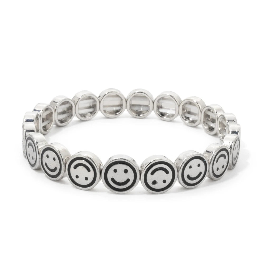 Smiley Charm Bracelet, Gold Plated