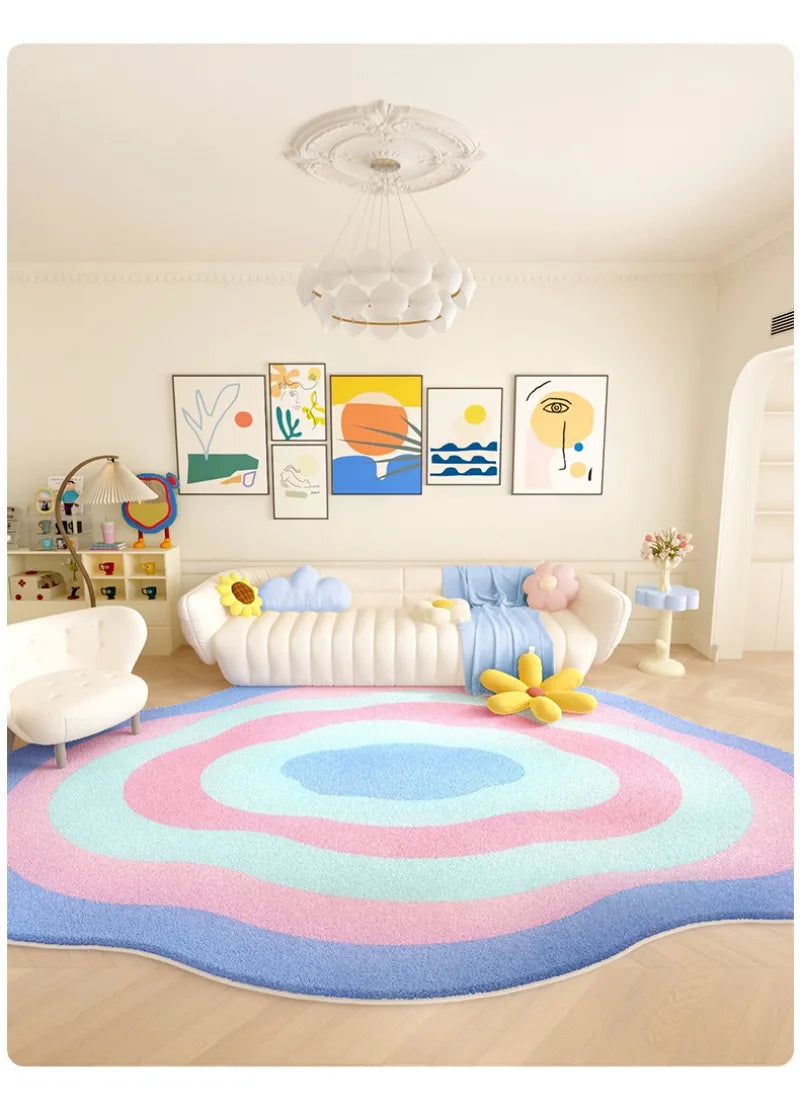 Colorful Irregular Dopamine Decor Rug