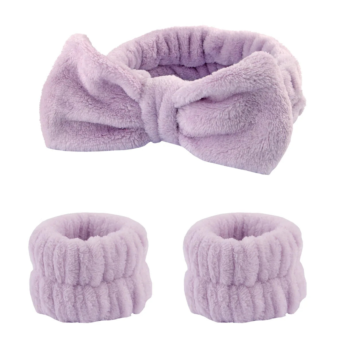 Plush Spa Headband & Wristband Set