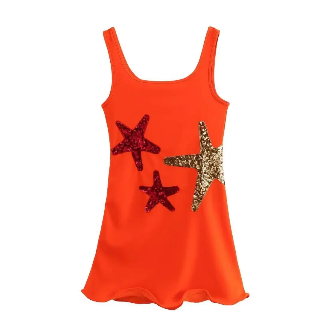 Starfish Embellished Beach Dress