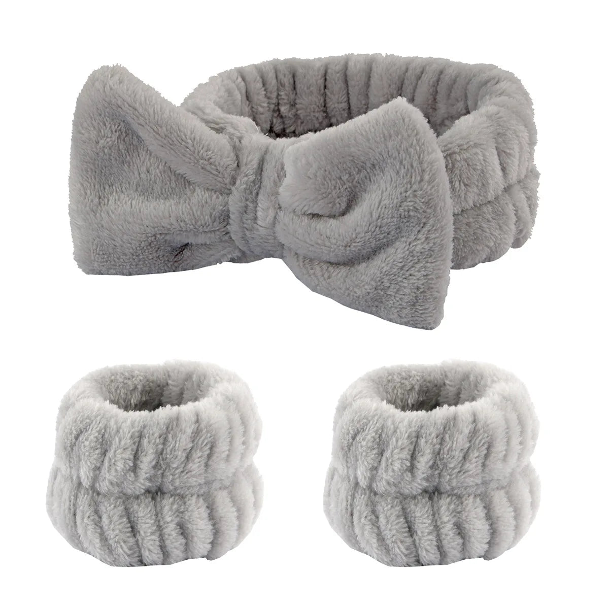 Plush Spa Headband & Wristband Set