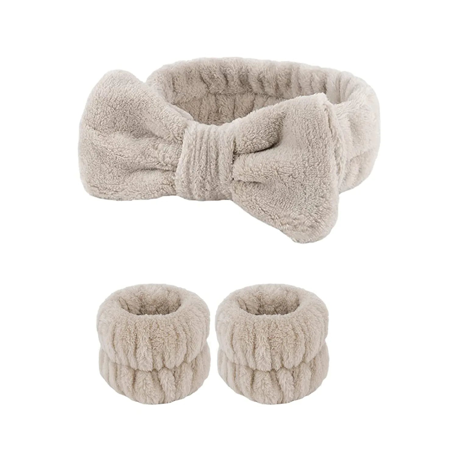 Plush Spa Headband & Wristband Set