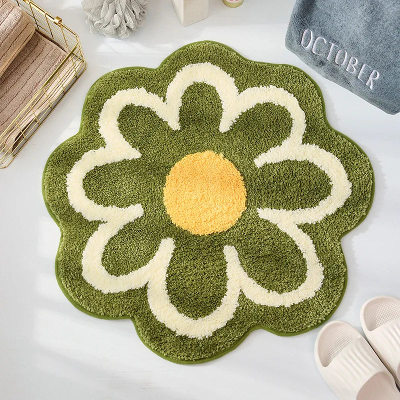 Aesthetic Flower Shaped Rug