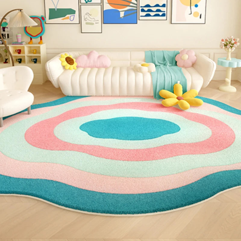 Colorful Irregular Dopamine Decor Rug