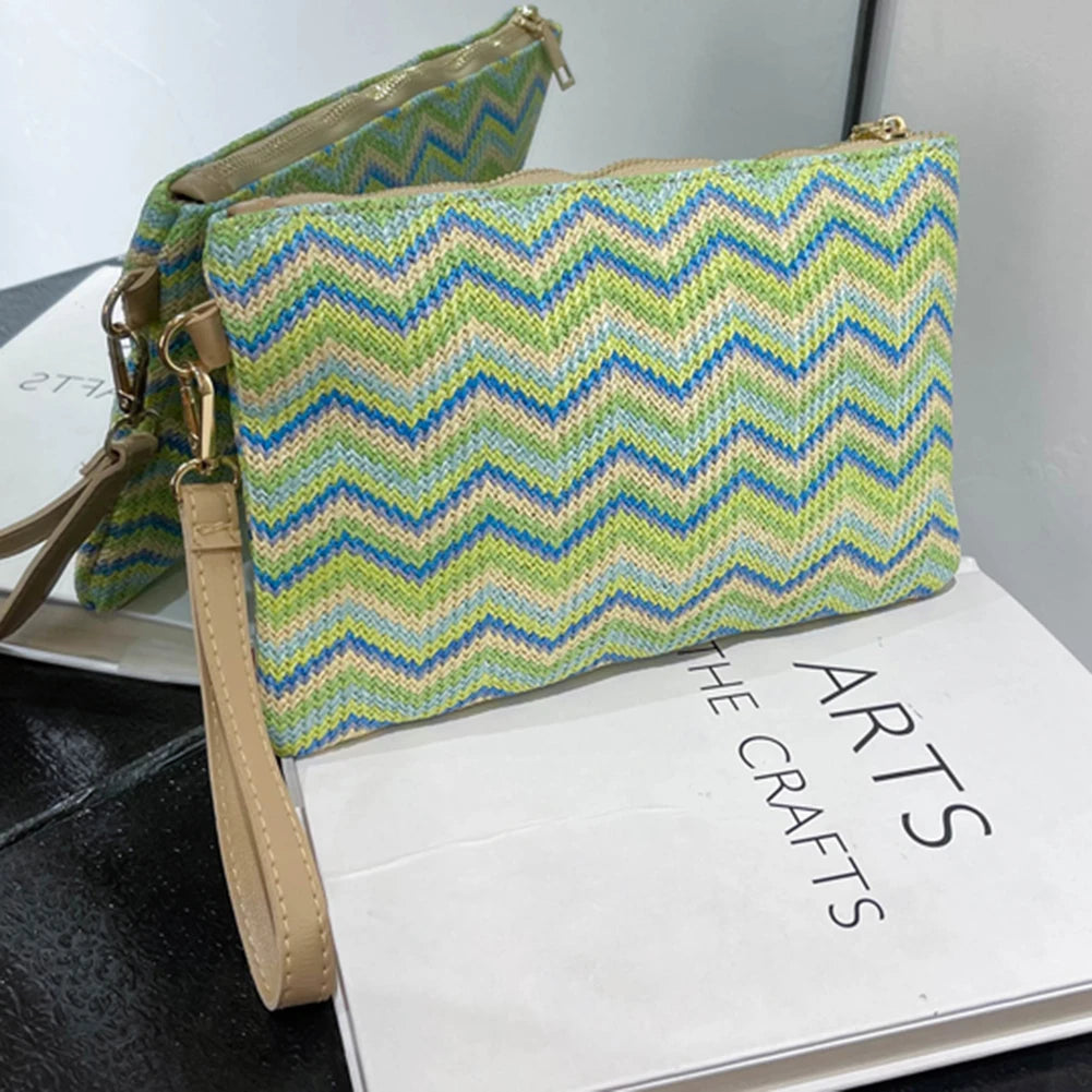Rainbow Woven Clutch