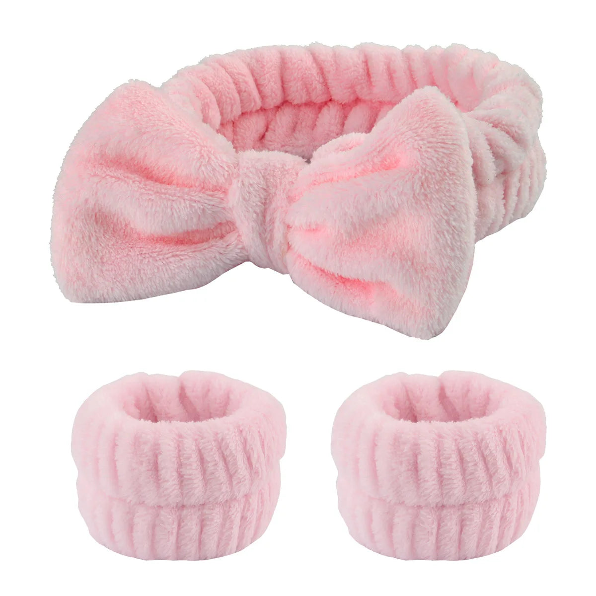 Plush Spa Headband & Wristband Set