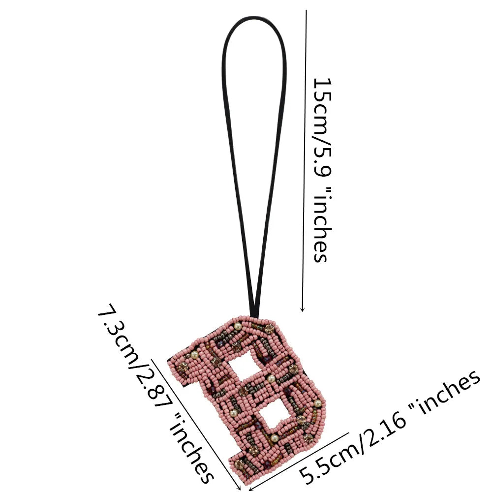 Handmade Rhinestone Beaded Bag Charms