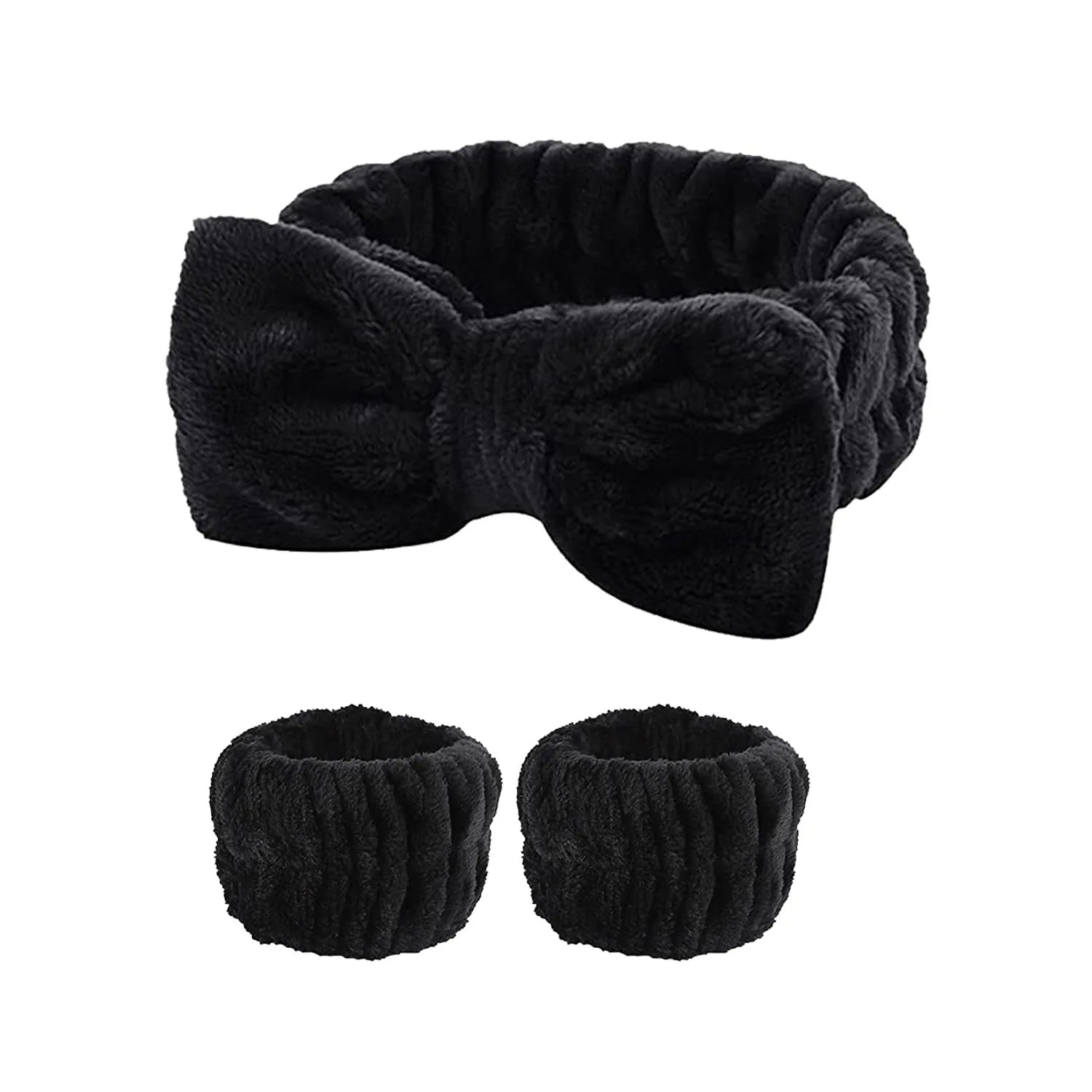 Plush Spa Headband & Wristband Set