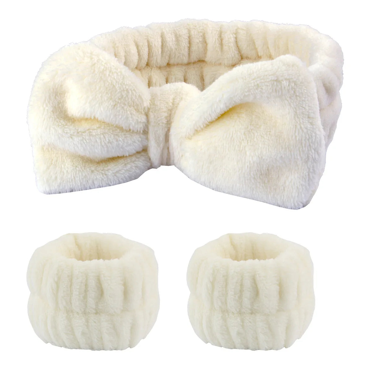 Plush Spa Headband & Wristband Set