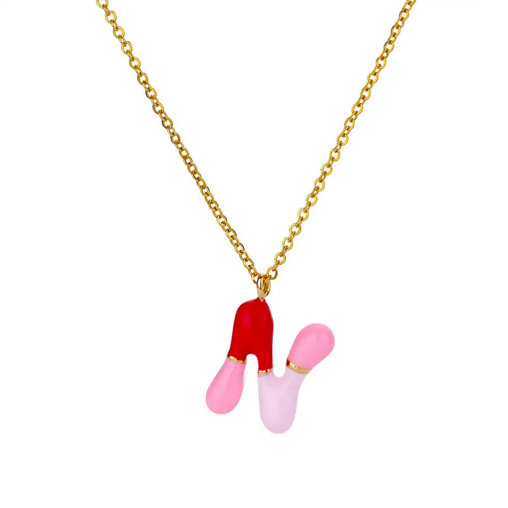 Colorful Initial Necklace