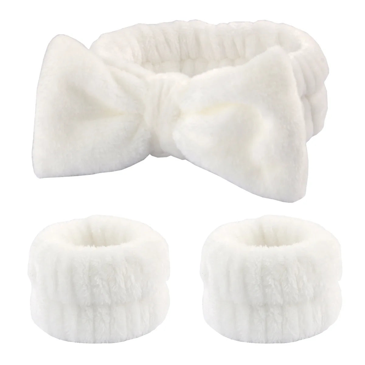 Plush Spa Headband & Wristband Set
