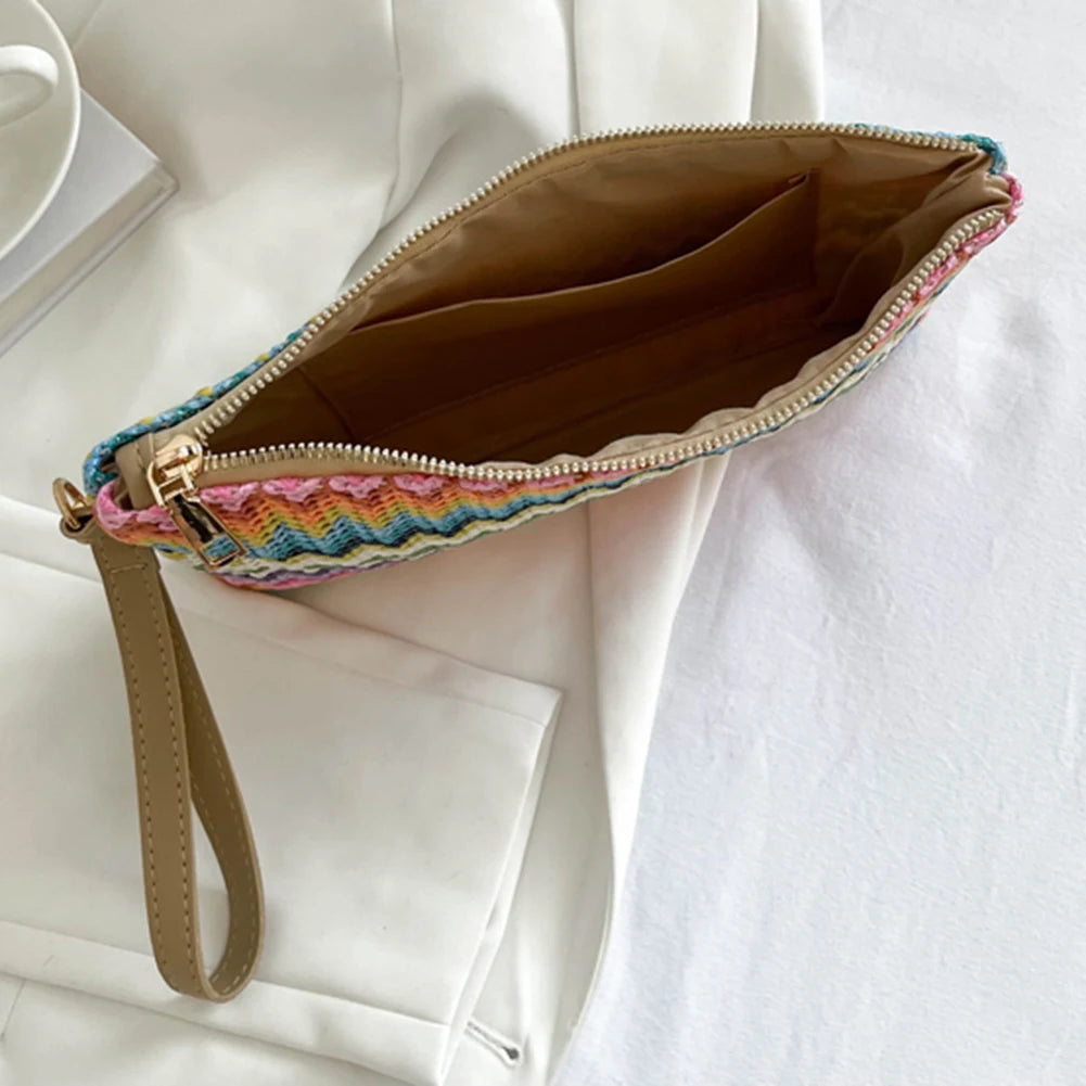 Rainbow Woven Clutch