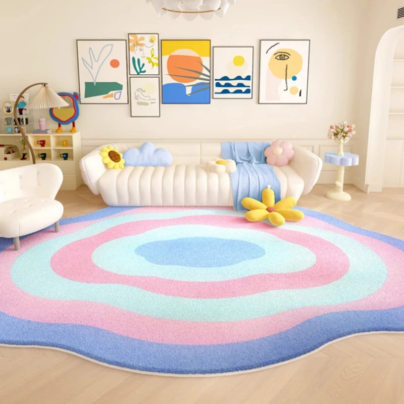 Colorful Irregular Dopamine Decor Rug