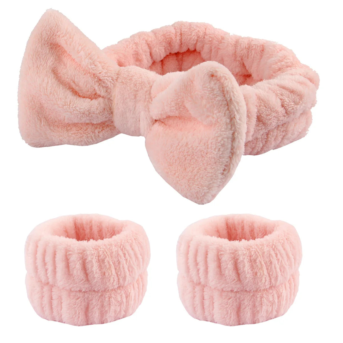 Plush Spa Headband & Wristband Set